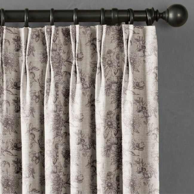Luxury Heavy Linen Curtains | Custom Size & Lining Options | Pinch Pleat, French Pleat & Triple Pleat Styles | 280gsm Thick Linen | Neutral Printed | Single or Pair