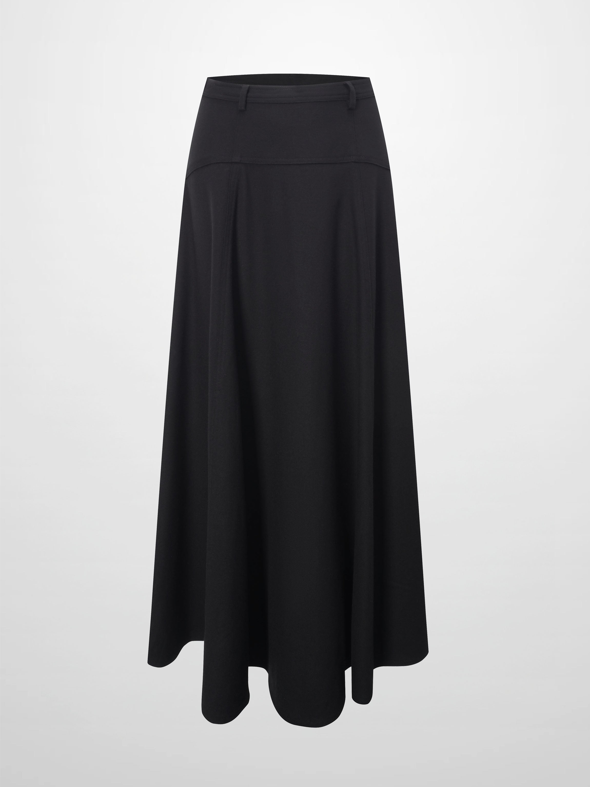 Wool Blend Yoke Skirt 37