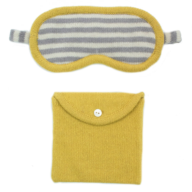 Cashmere Eye Mask Set with Satin Backed Pouch Large Sizes Available-0