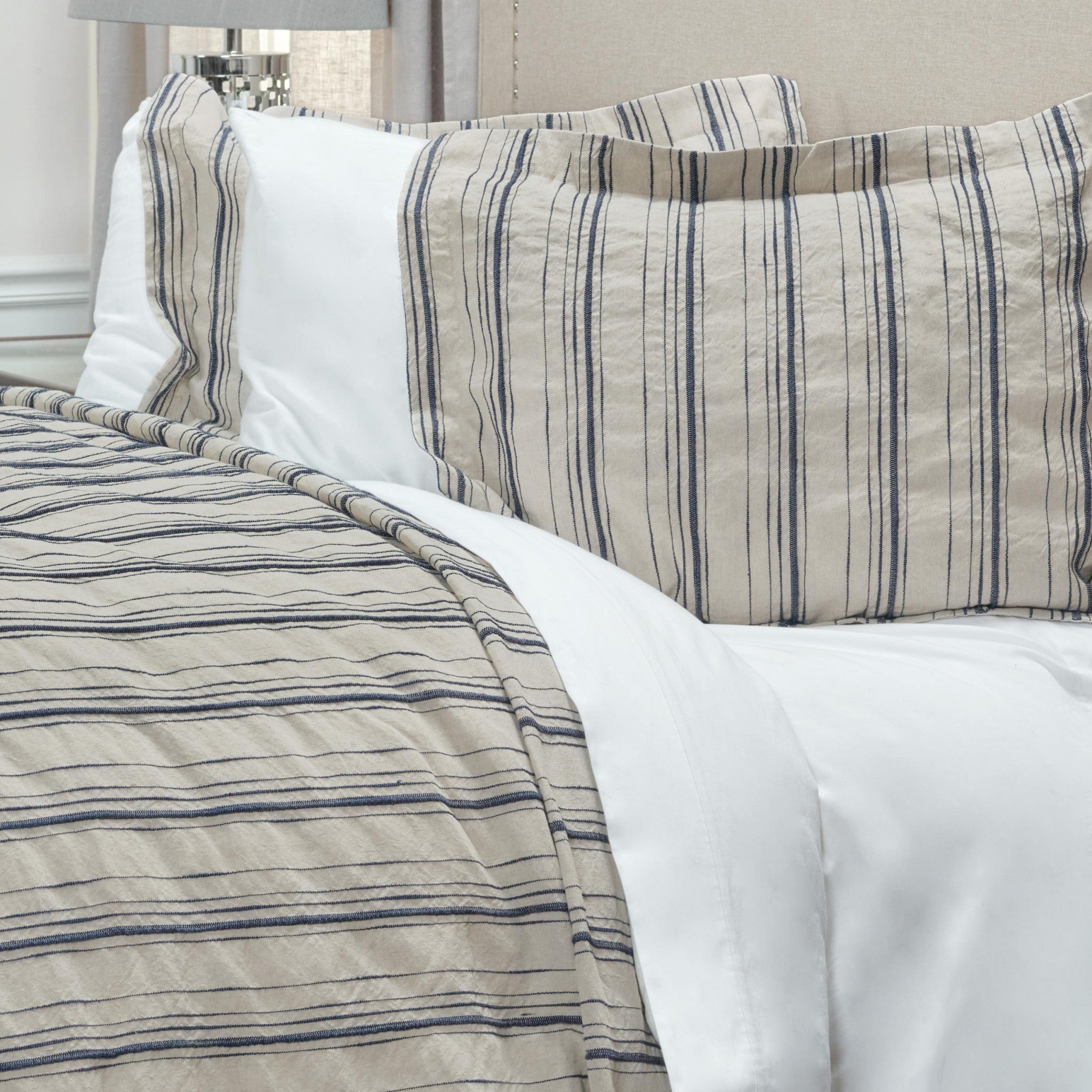 Natural King Linen 300 Thread Count Dry Clean Only Duvet Cover-5