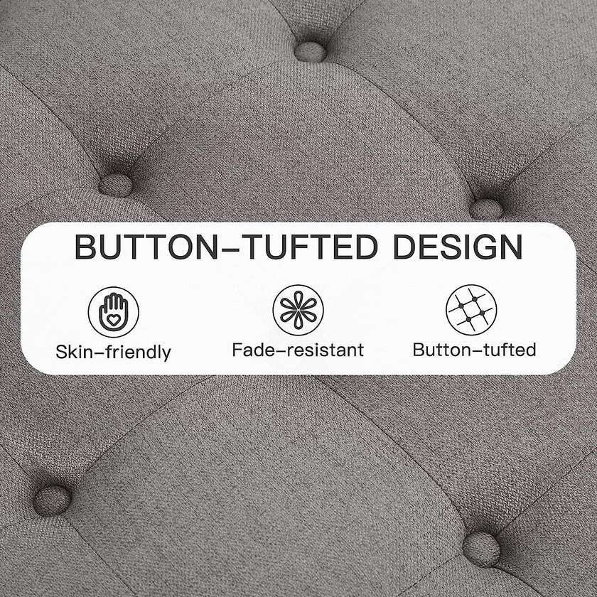 Grey Tufted Ottoman with Storage for Living Room-3