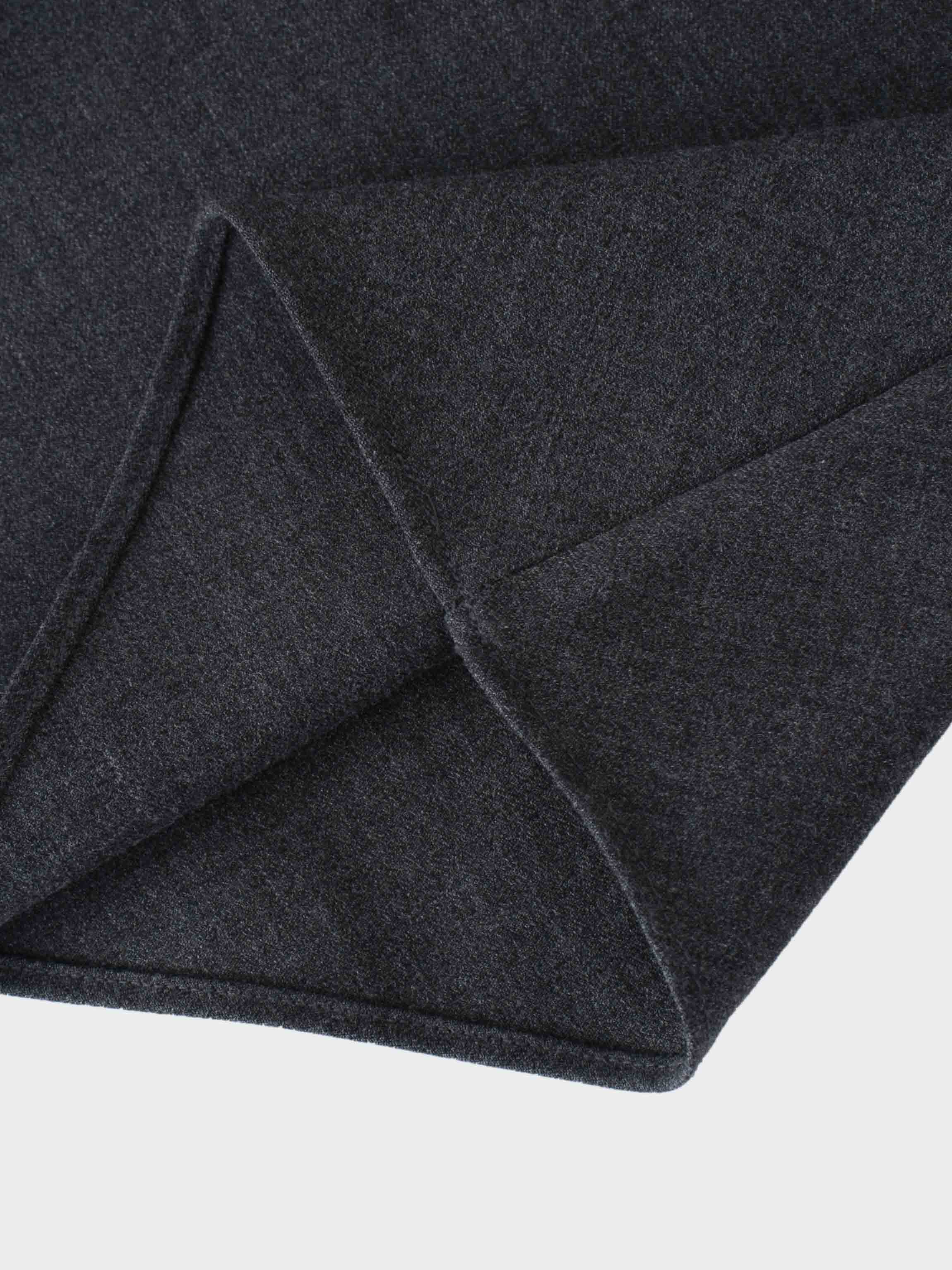 Wool Blend Slip Skirt-Grey-3