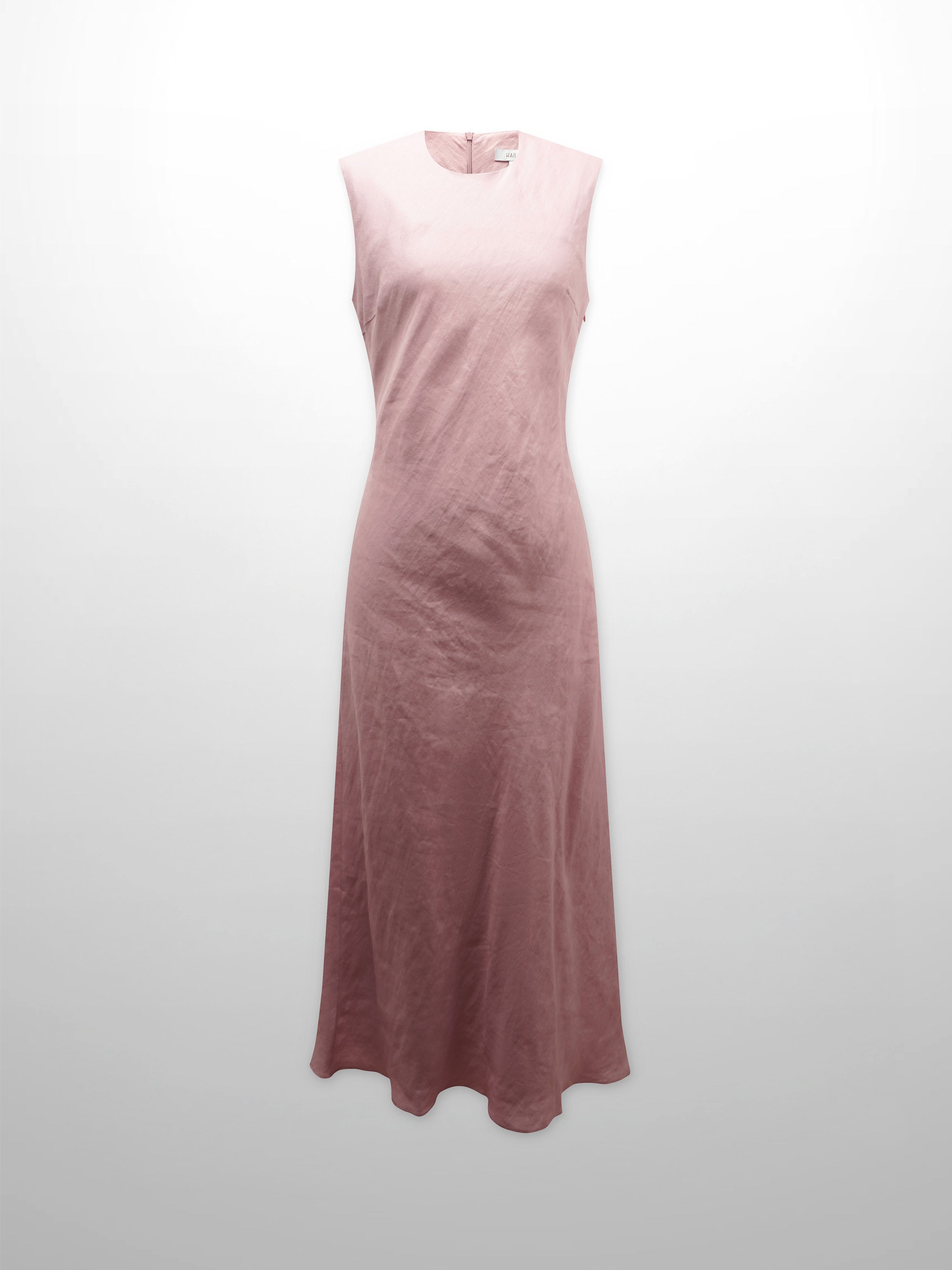 Linen A-Line Slip Dress-Blush