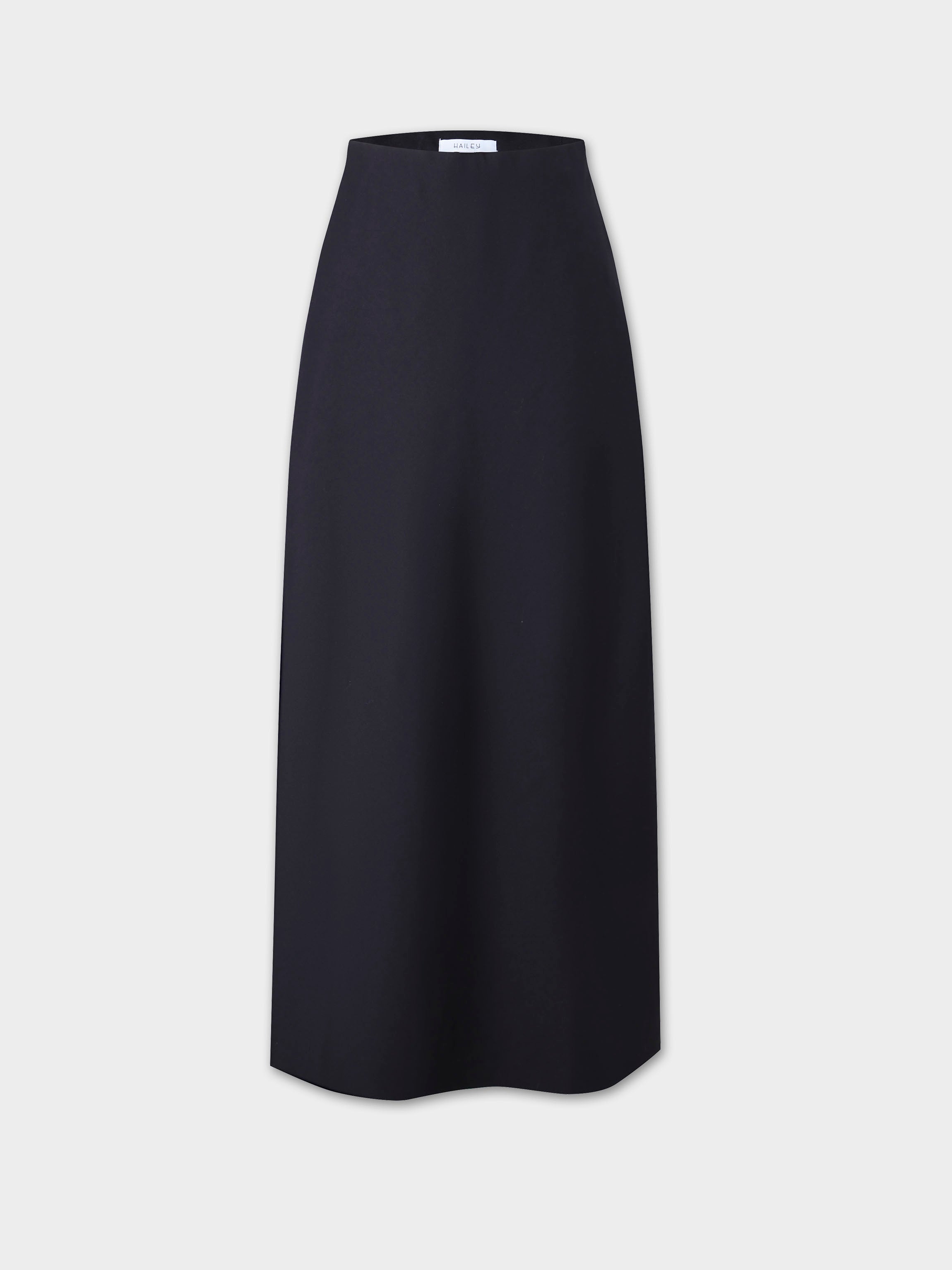 Wool Blend Slip Skirt-Navy-0