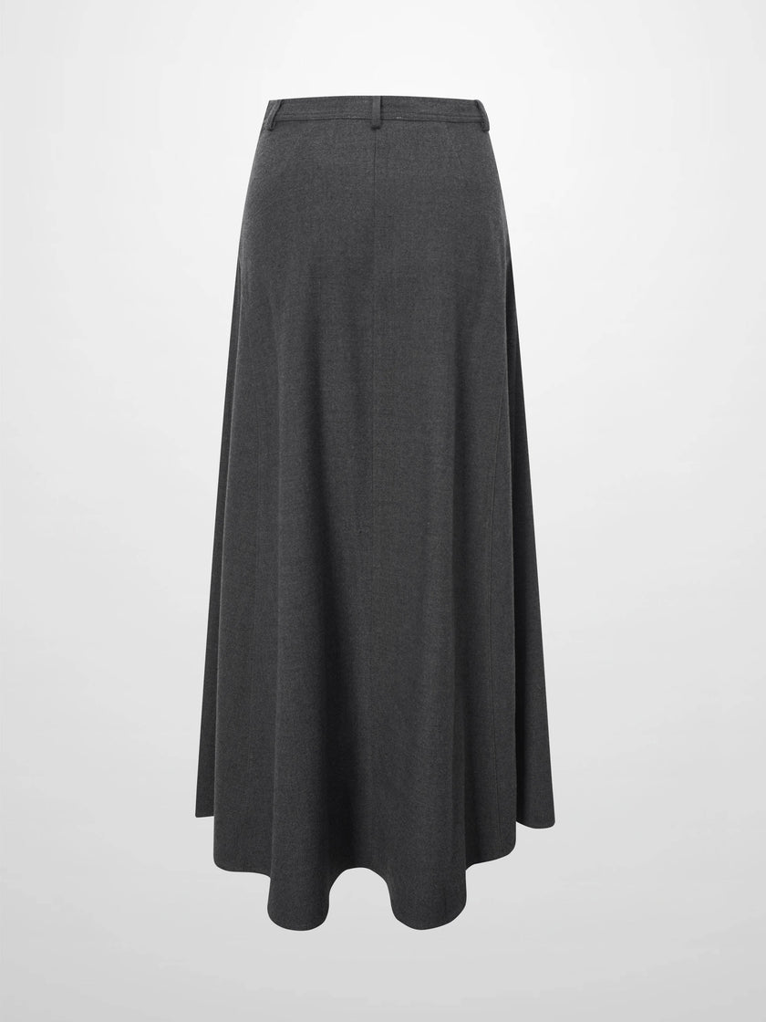 Wool Blend Yoke Skirt 37