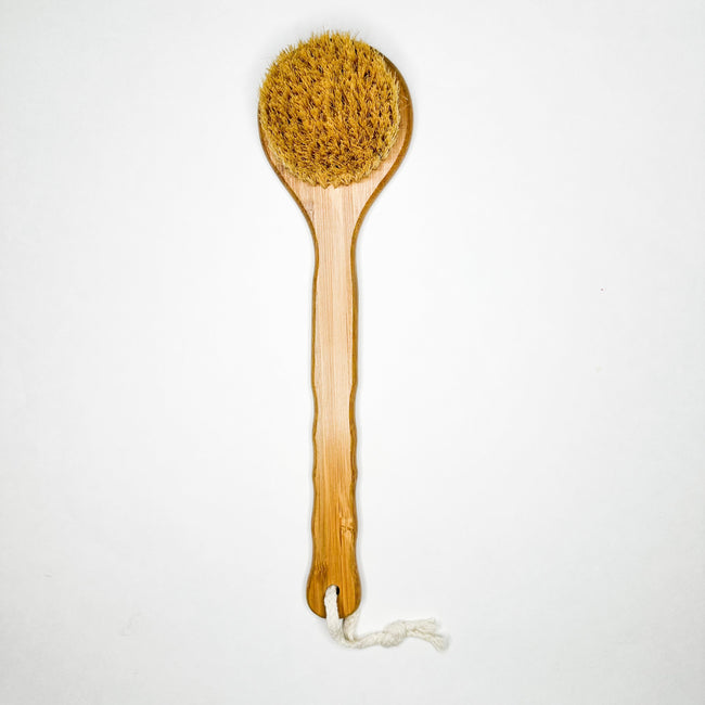 Long Handle Bamboo Dry Body Brush | Natural Sisal Bristles-1