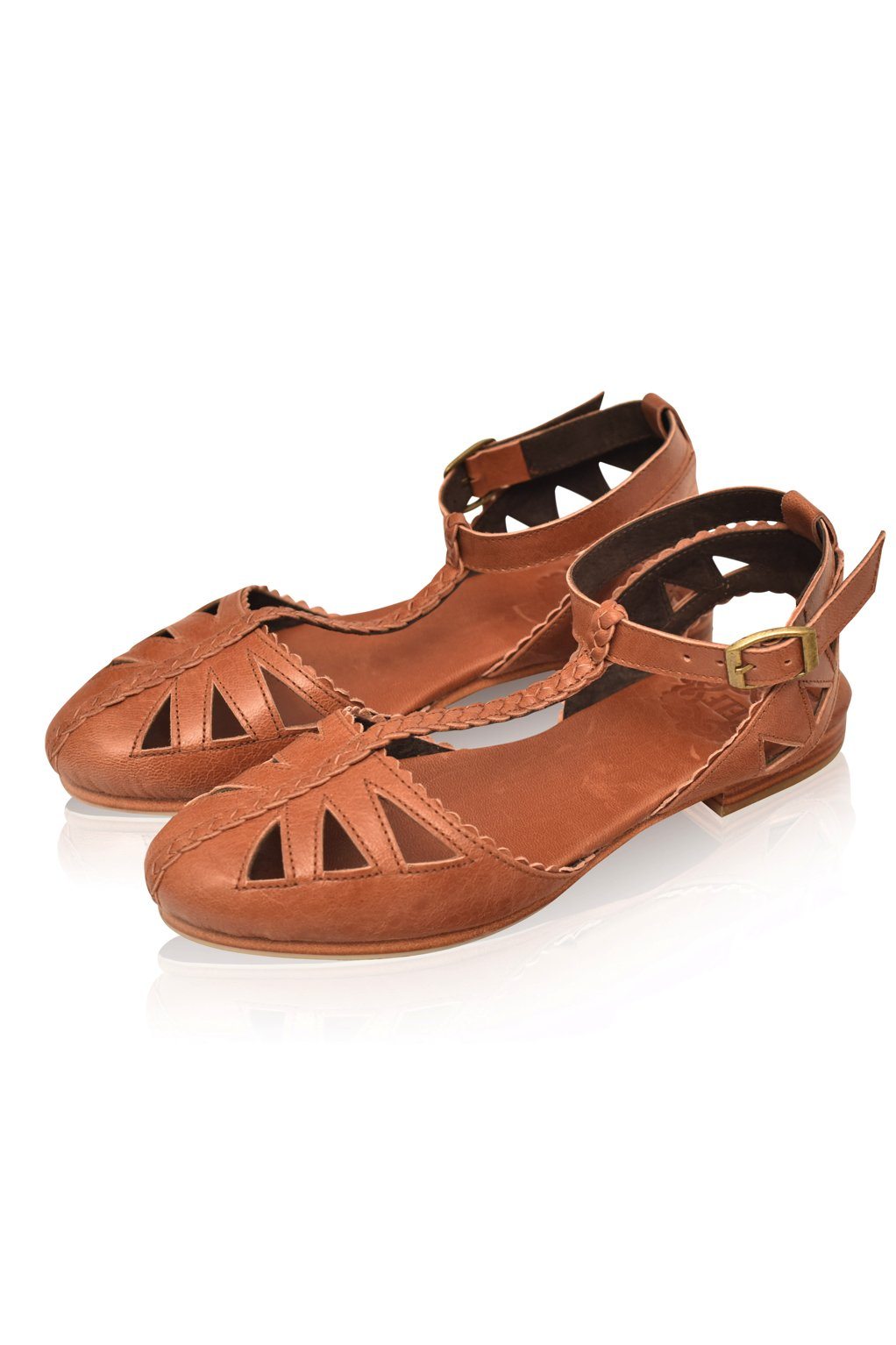 Bounty T-strap Leather Sandals-2