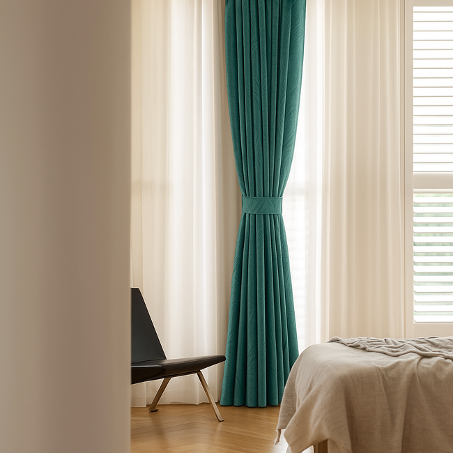 Luxury Velvet Embossed Leaf Curtains – Custom Size, Blackout or Light Filtering