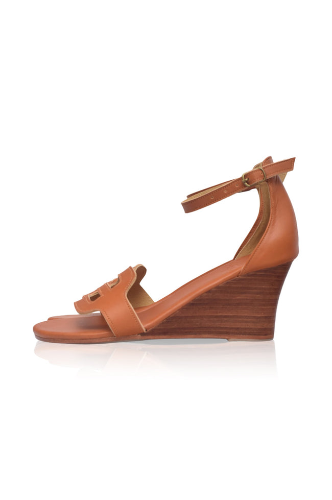 Como Leather Wedge Sandals-5