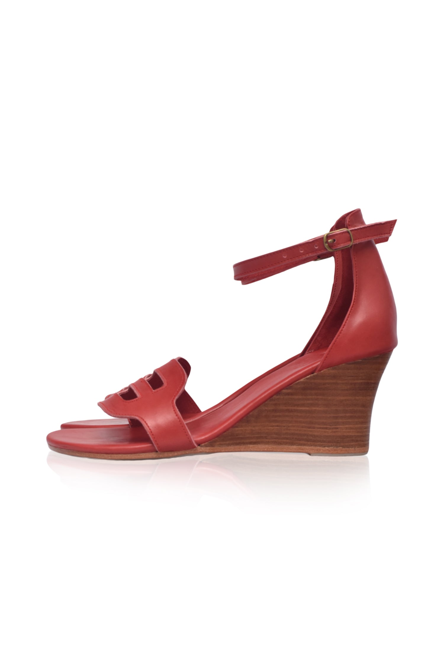 Como Leather Wedge Sandals-6