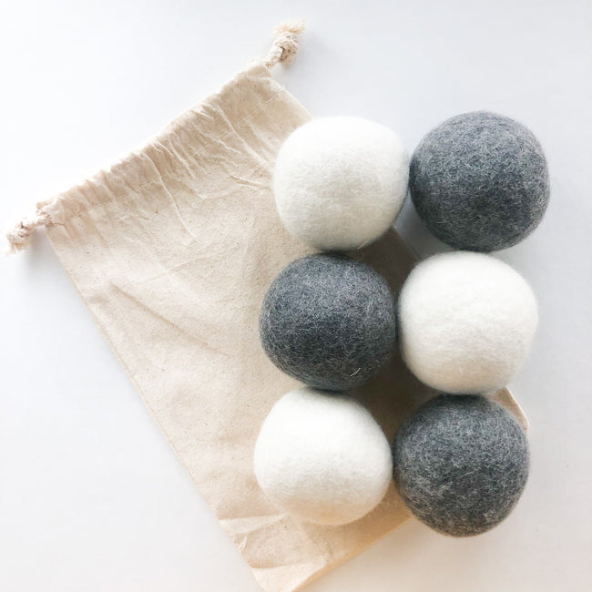 Natural Wool Dryer Balls | Organic Handmade 100% New Zealand Wool | Set of 6-0