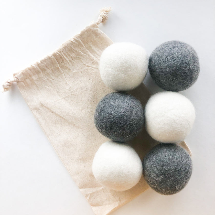 Natural Wool Dryer Balls | Organic Handmade 100% New Zealand Wool | Set of 6-0