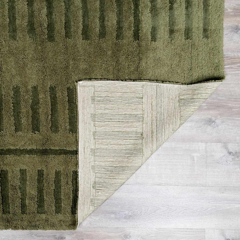 Washable Wool Rug - Green-4