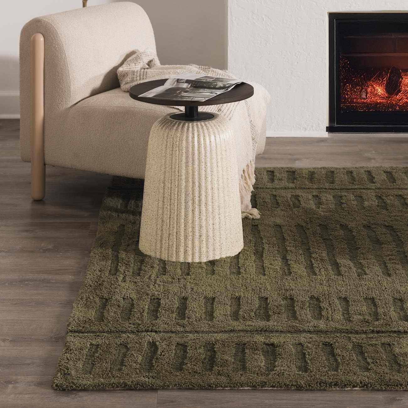 Washable Wool Rug - Green-3