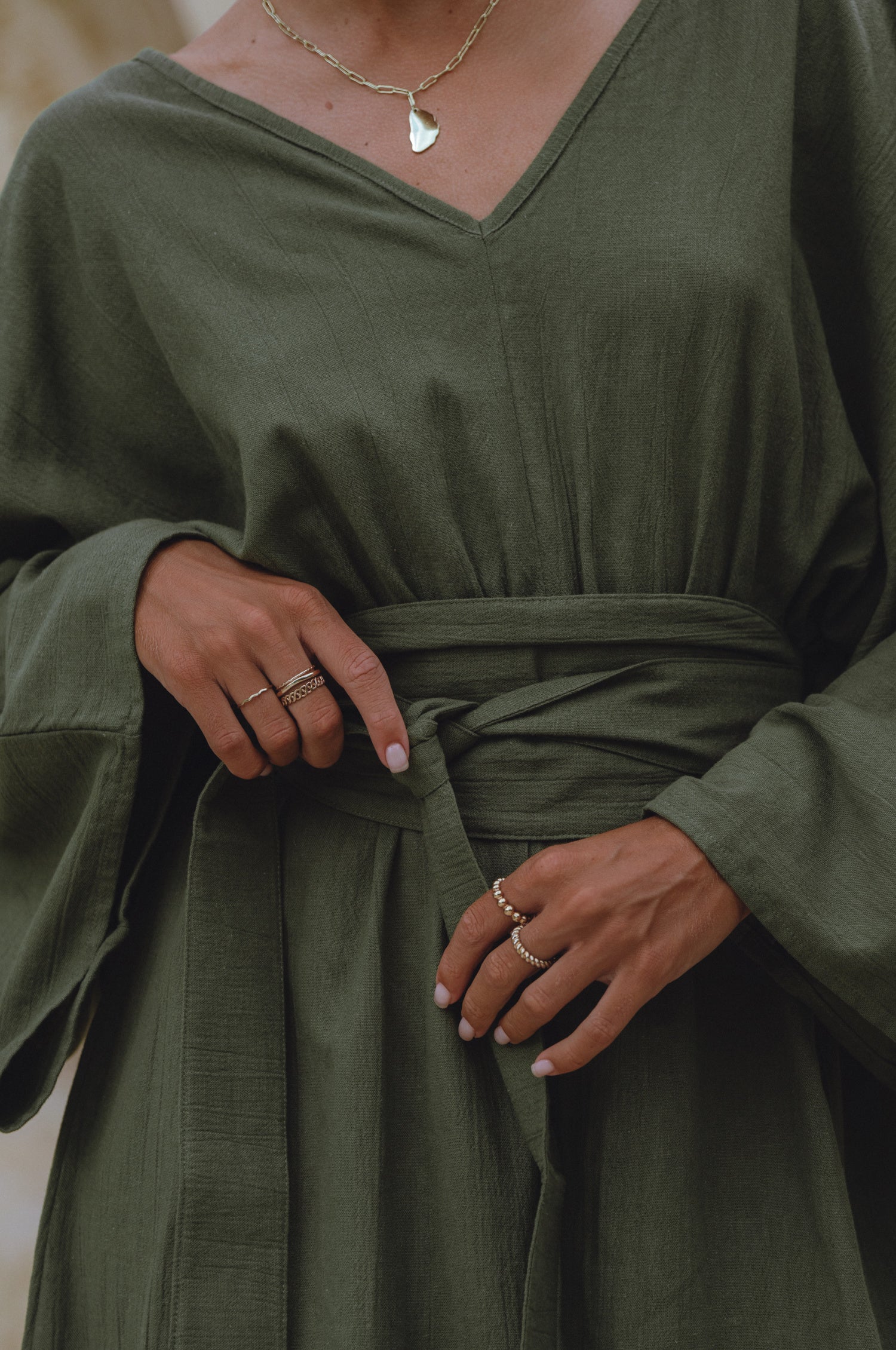 Hana Linen Kimono Dress-3