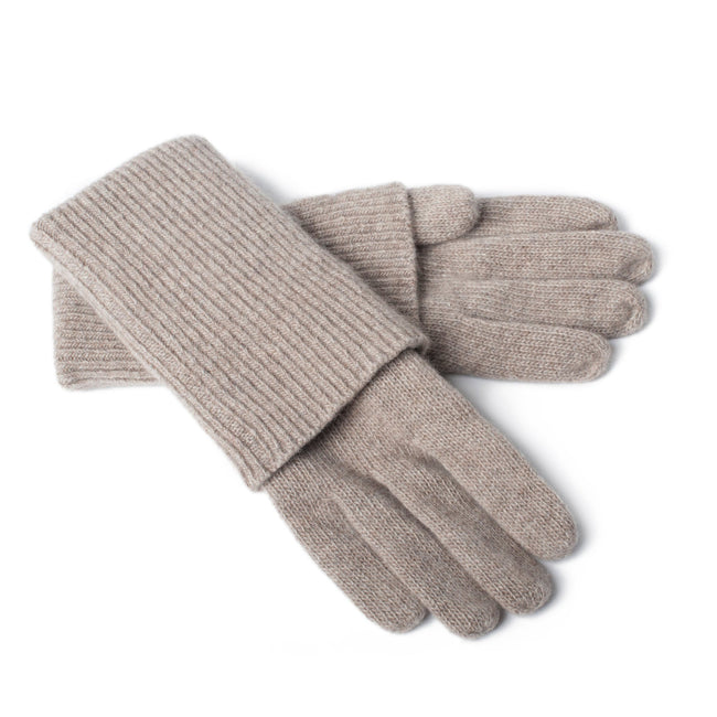 CASHMERE RIBBED GLOVES-1