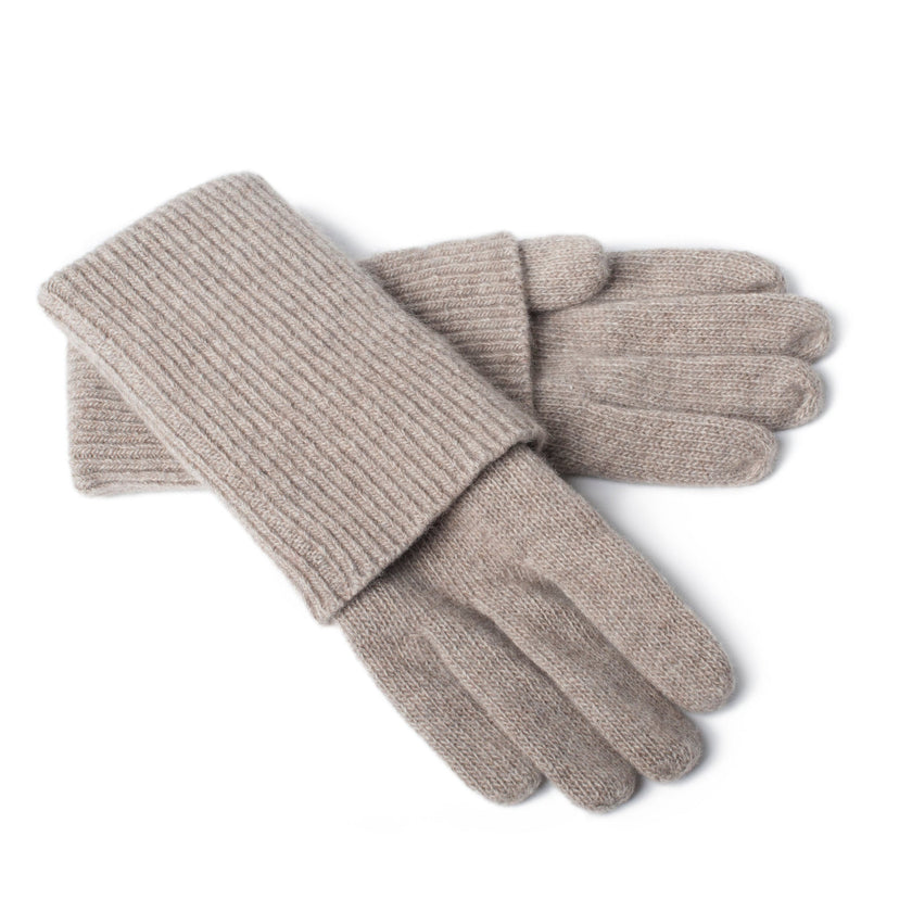CASHMERE RIBBED GLOVES-1