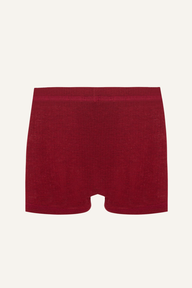 Lyocell-Wool Kids Boxers - Red-1