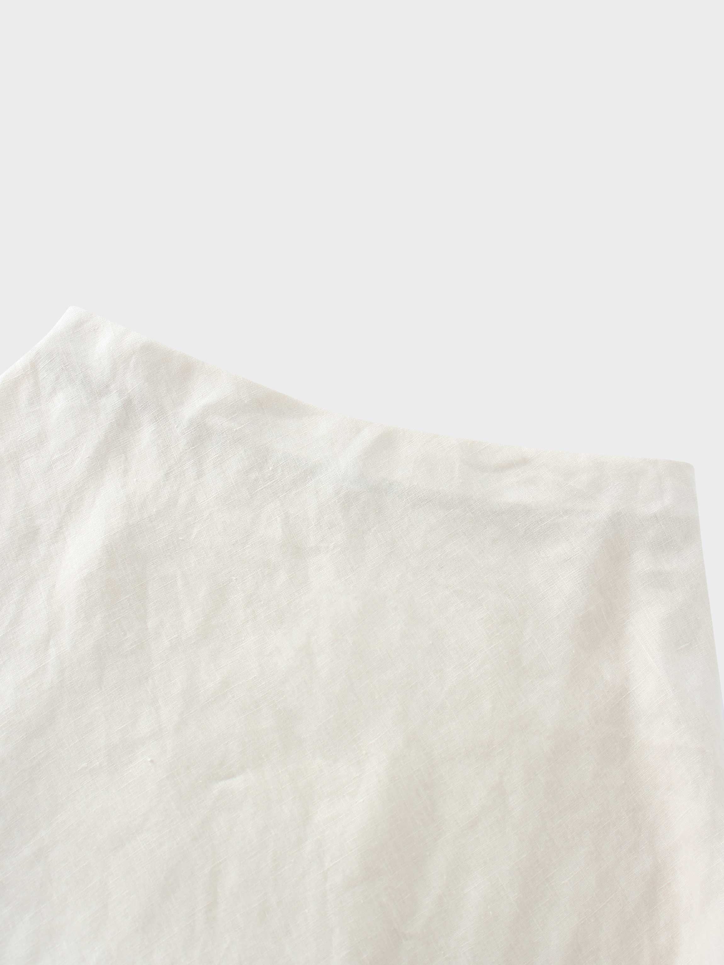 Linen Slip Skirt-Ecru