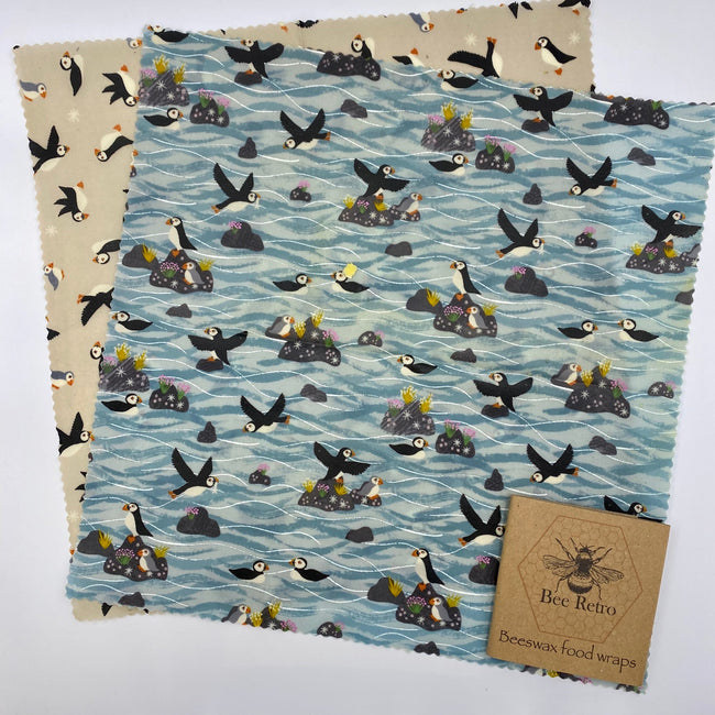 Cornish Puffin Eco Friendly Beeswax Food Wrap