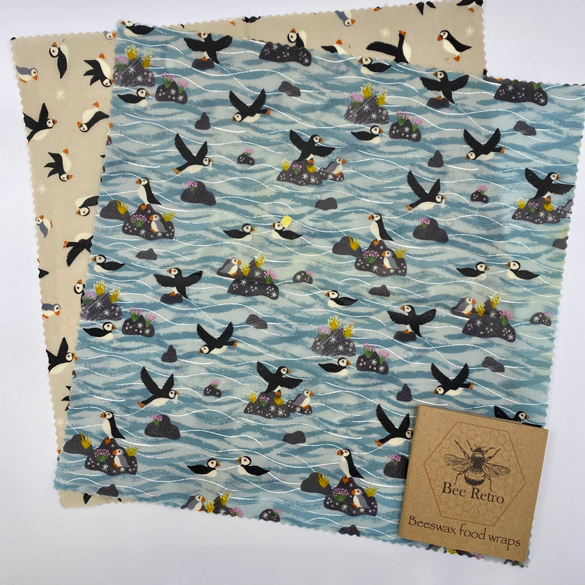 Cornish Puffin Eco Friendly Beeswax Food Wrap
