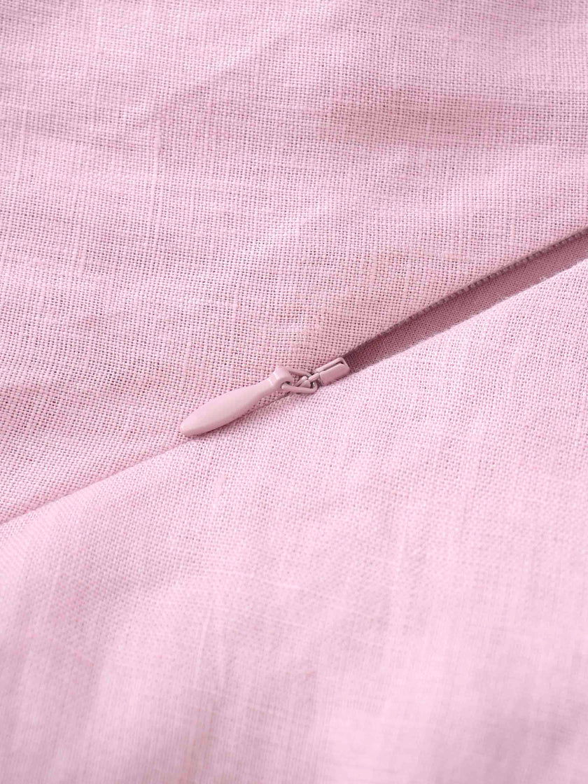 Linen A-Line Slip Dress-Blush