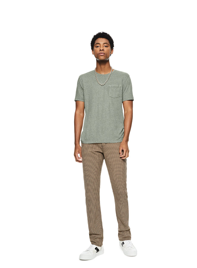 Linen-Blend Pocket Tee (Chalkboard Green)-1