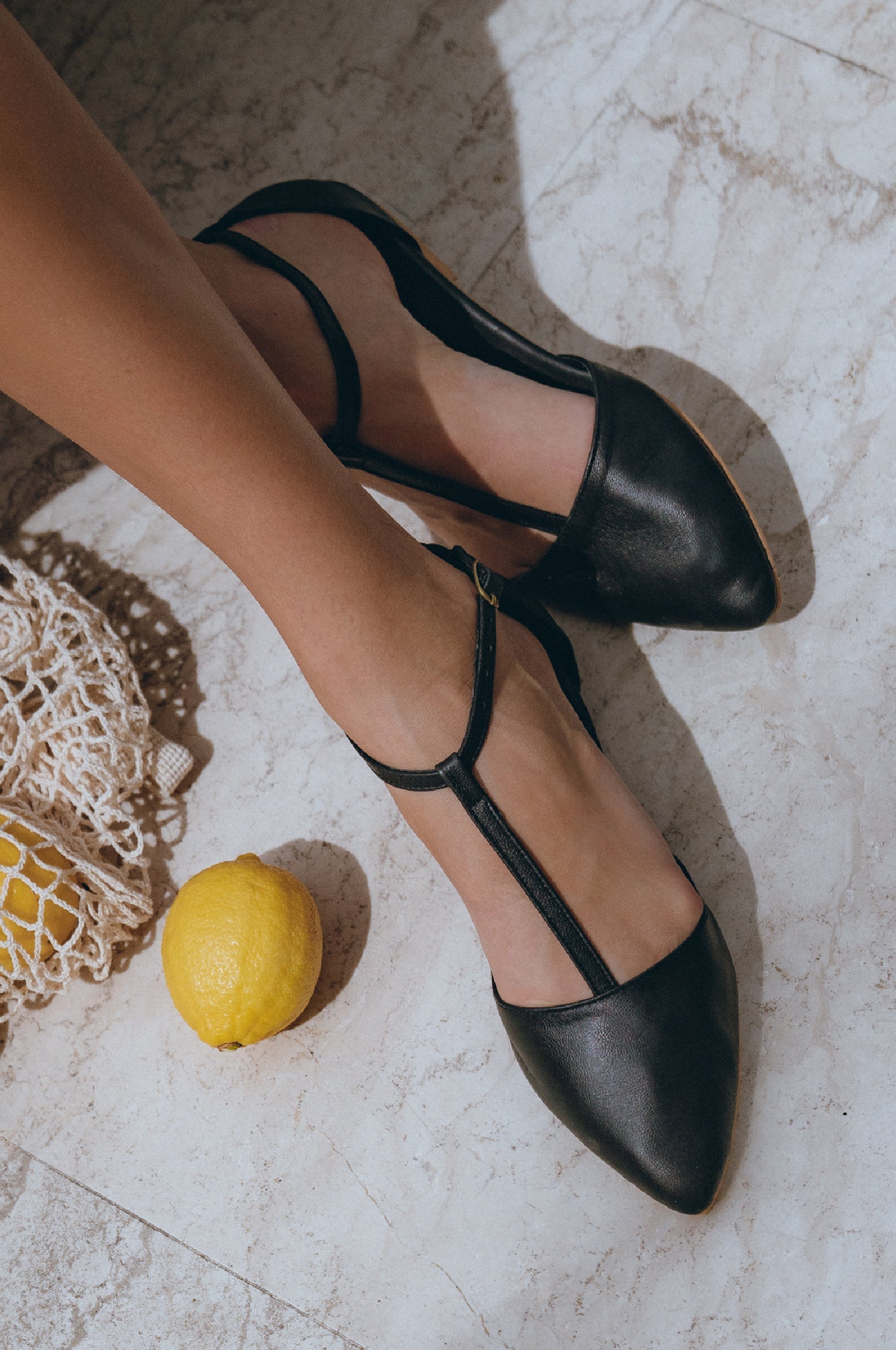 Paula Pointy Leather Flats-0