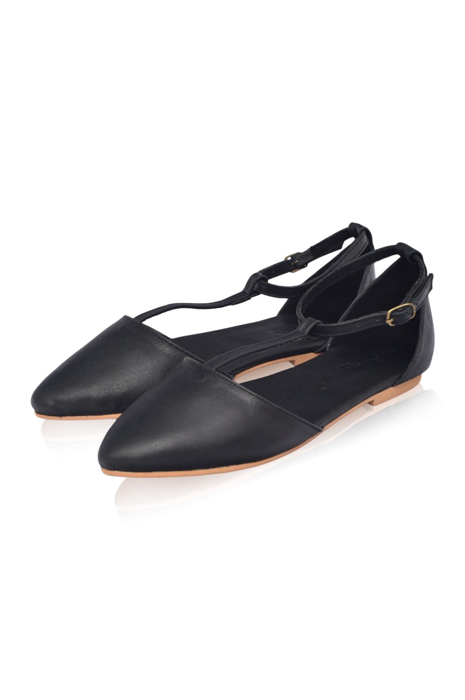 Paula Pointy Leather Flats-3