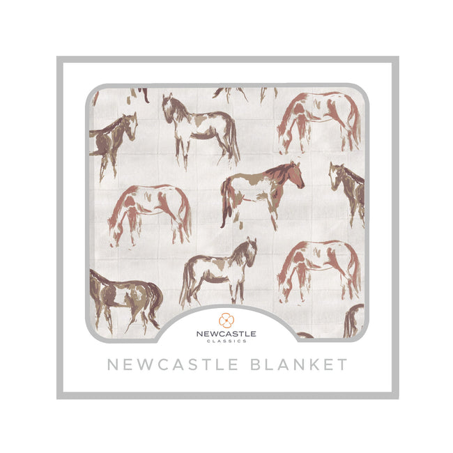 Wild Horses Bamboo Newcastle Blanket