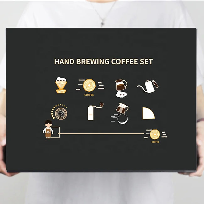 Coffee Lovers Gift Set Premium Manual Grinder French Press & Infuser-1