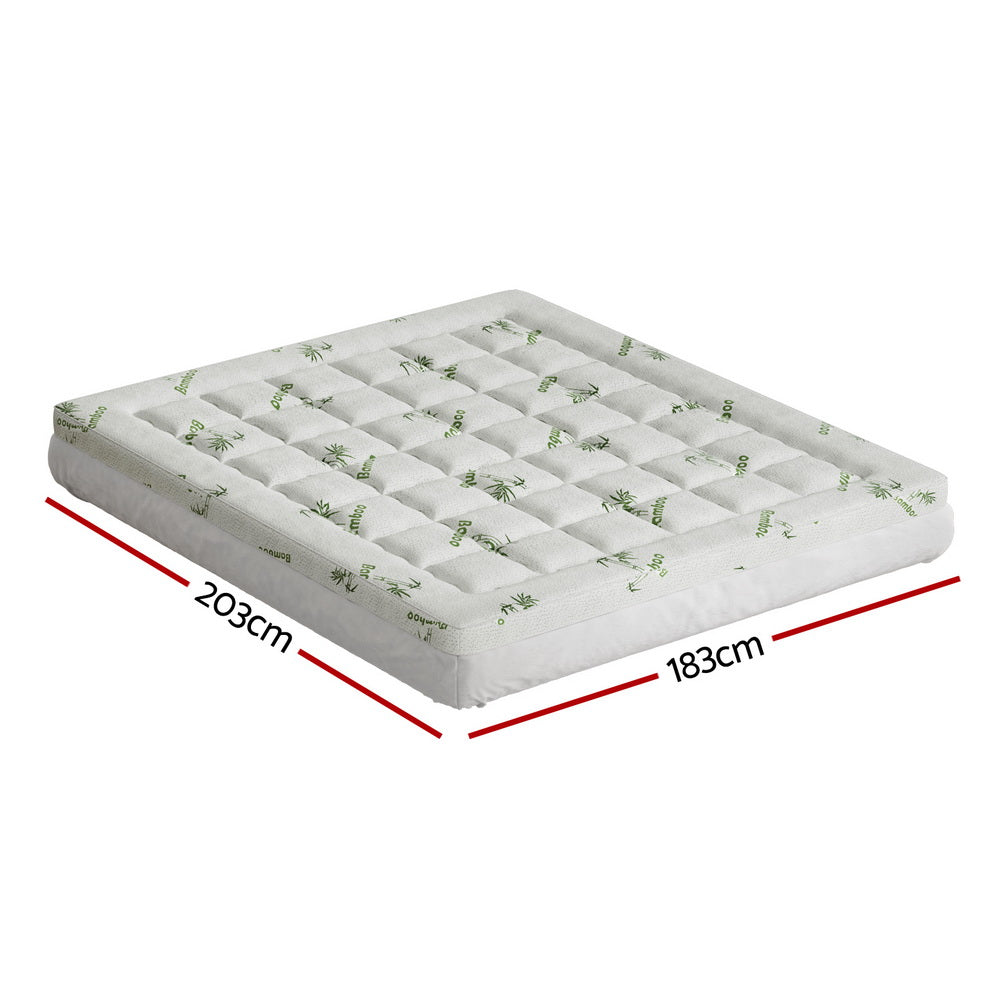 NNEDSZ Bedding Mattress Topper Pillowtop Bamboo 7.5cm King-1