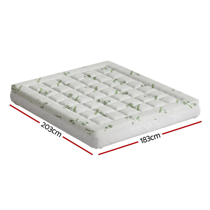 NNEDSZ Bedding Mattress Topper Pillowtop Bamboo 7.5cm King-1