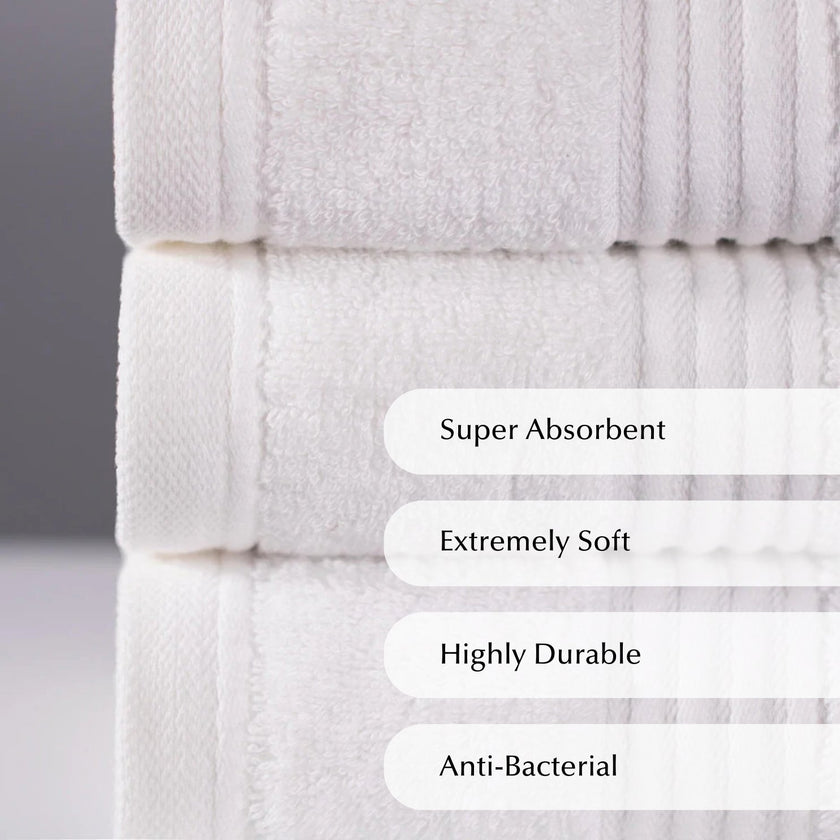 Luxury Bamboo Towel in White-1