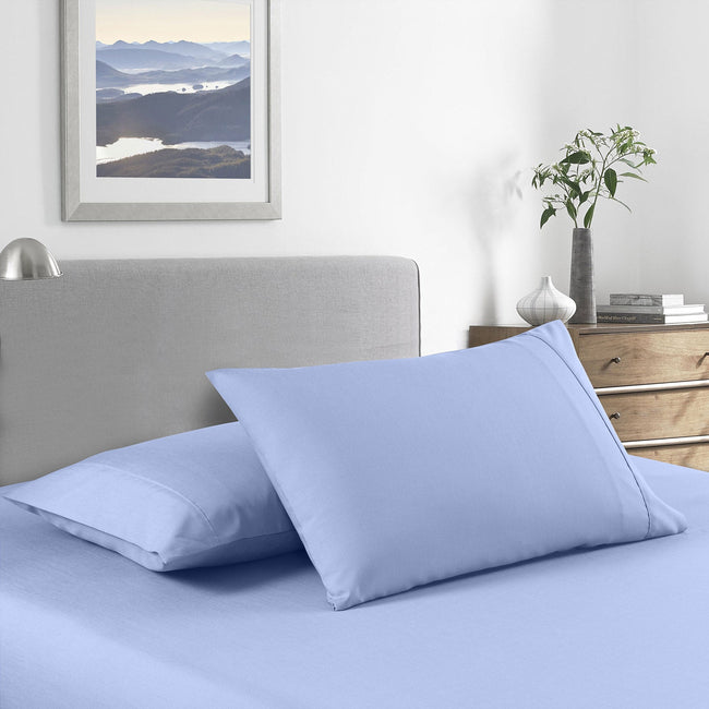 NNEDSZ Comfort 2000 Thread Count Bamboo Cooling Sheet Set Ultra Soft Bedding Single Light Blue