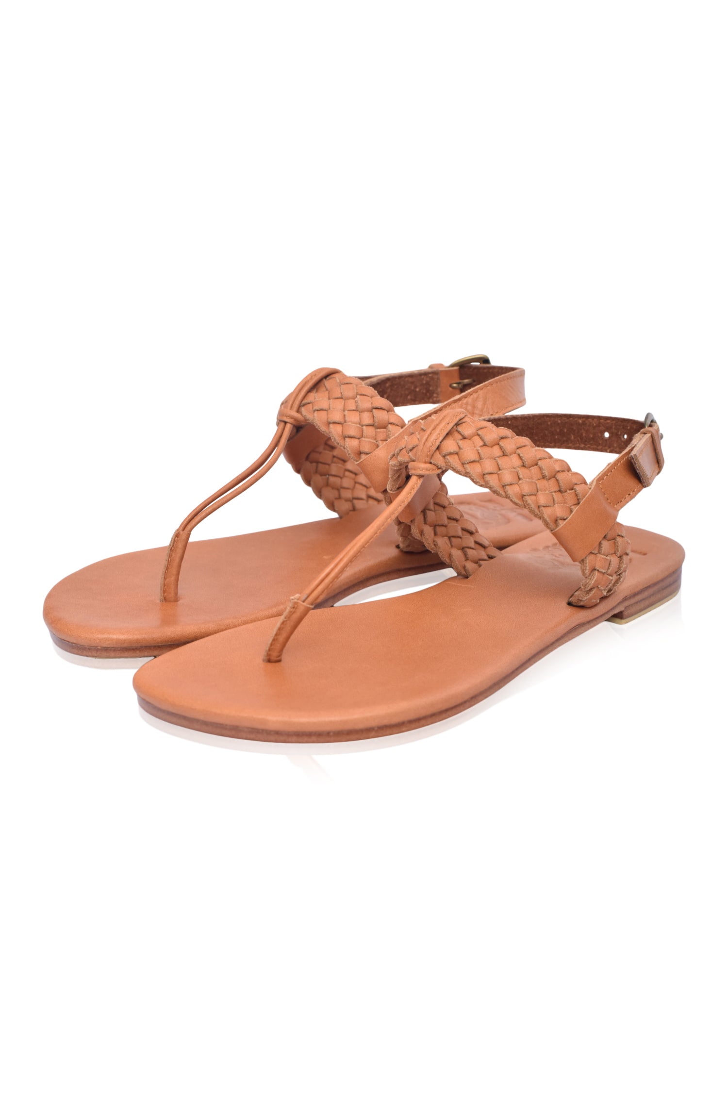 Venetian T-strap Leather Sandals-5