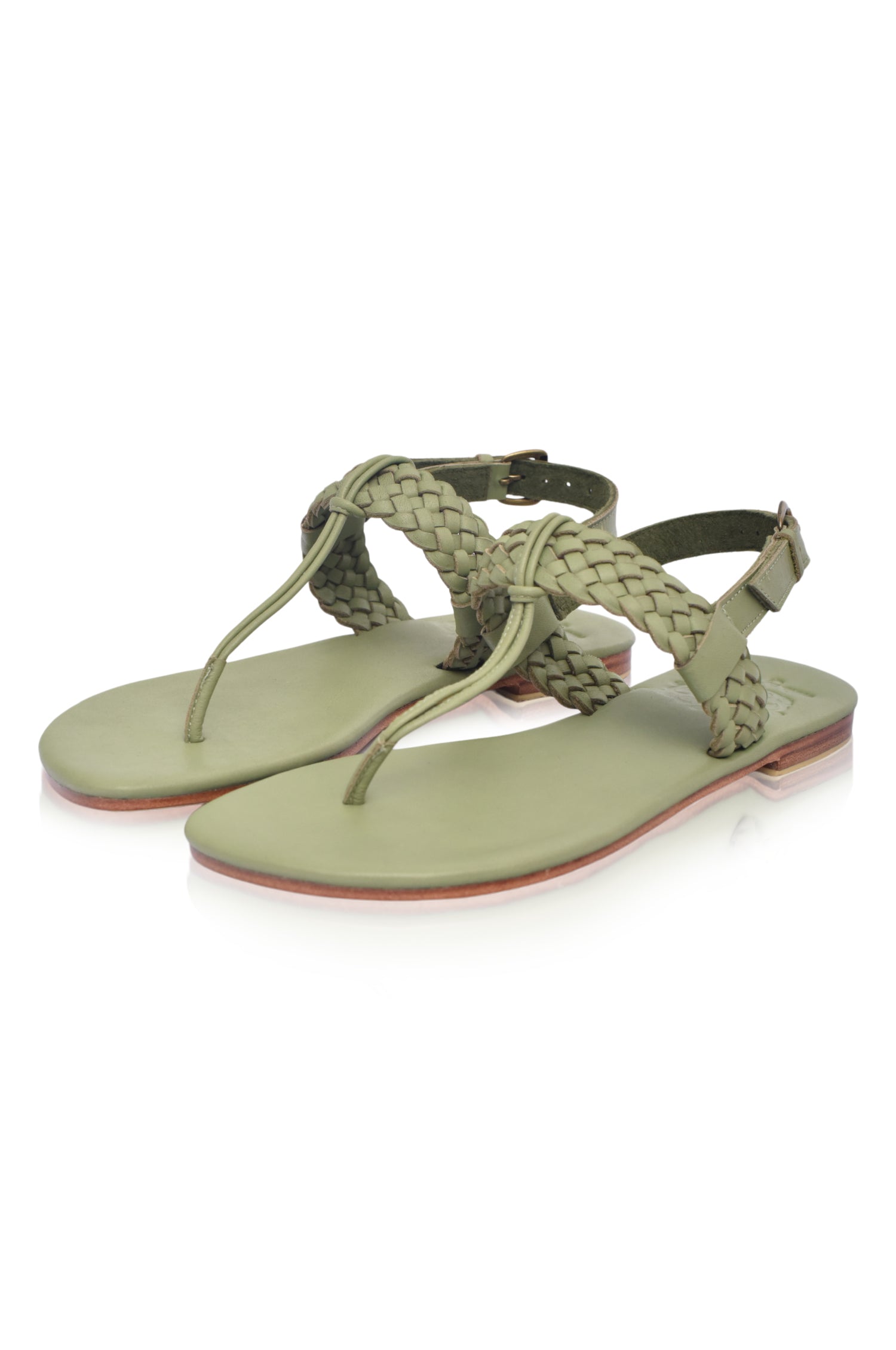 Venetian T-strap Leather Sandals-6