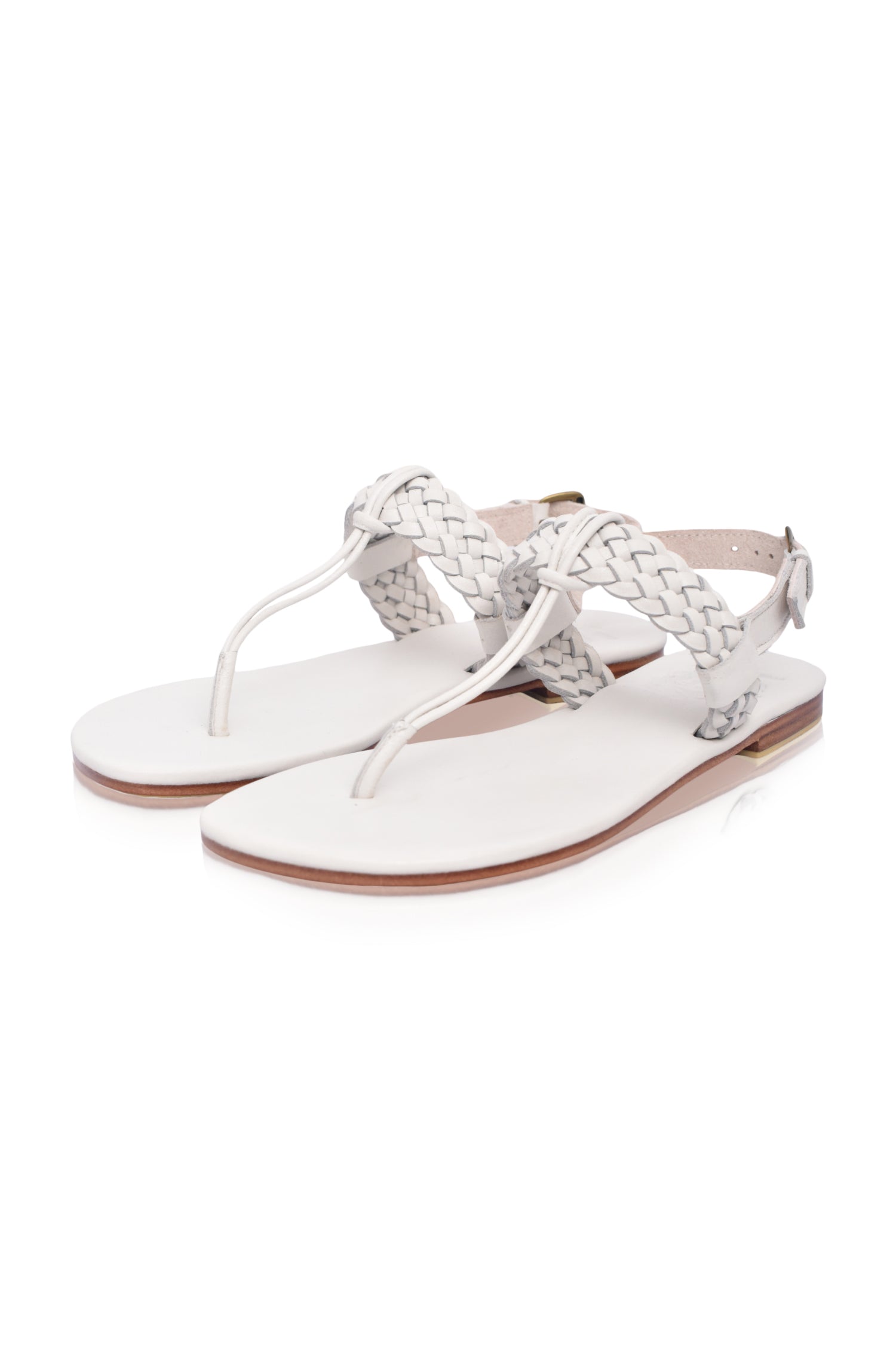Venetian T-strap Leather Sandals-2