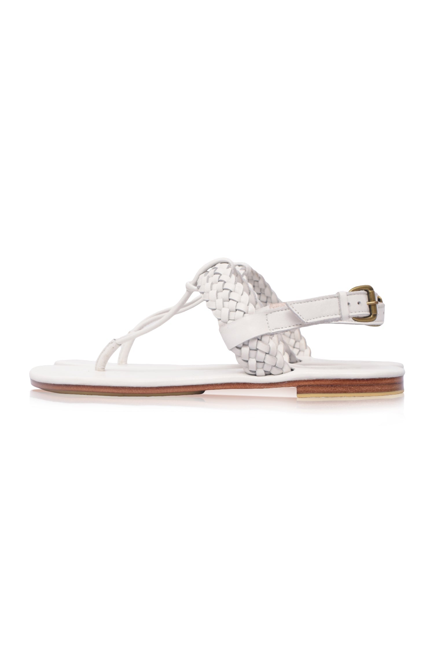 Venetian T-strap Leather Sandals-4