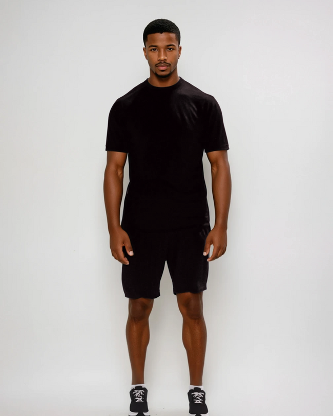 Men's Merino Wool Sports T-shirt - Black-1