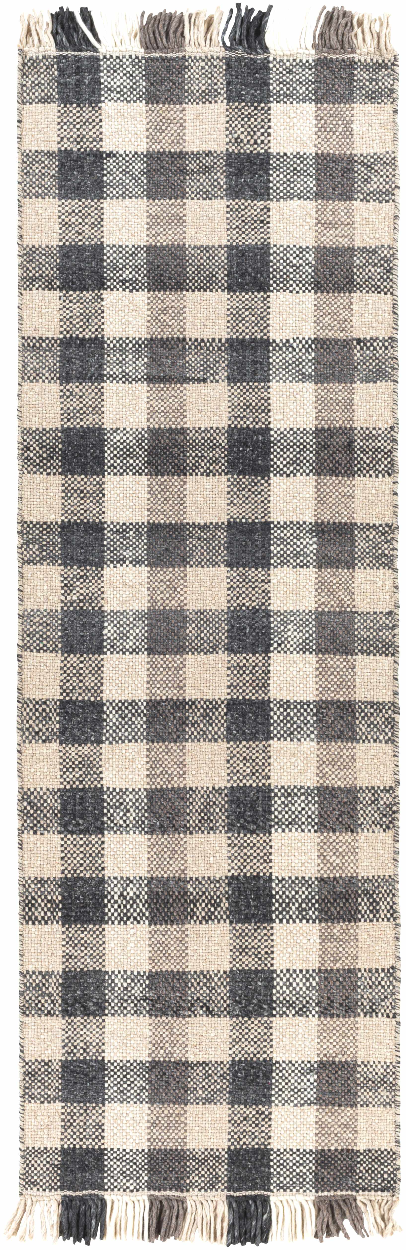 Chilliwack Gray Plaid Wool Rug-5