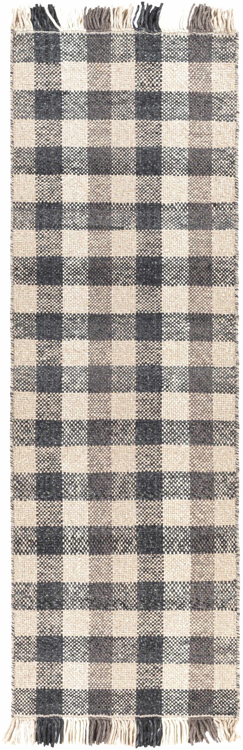 Chilliwack Gray Plaid Wool Rug-5