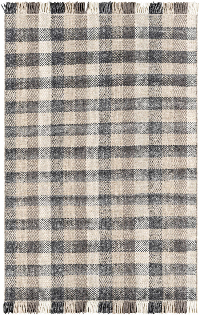 Chilliwack Gray Plaid Wool Rug-1