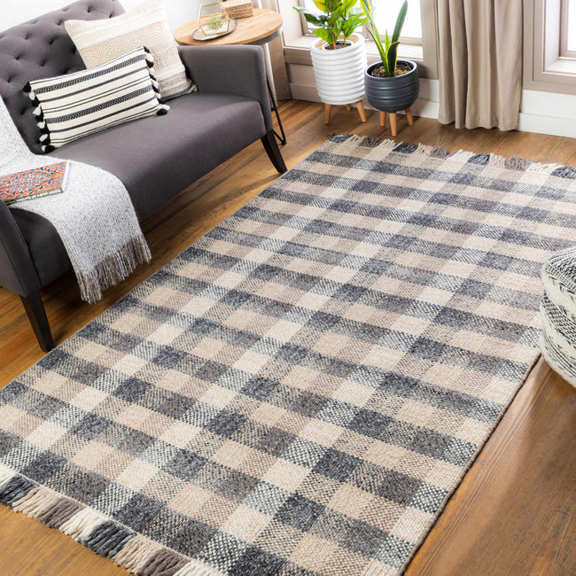 Chilliwack Gray Plaid Wool Rug-0
