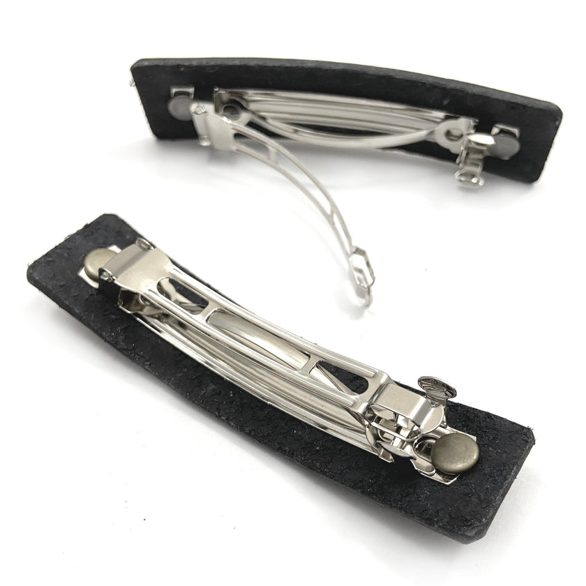 Rustic Red and Gold Mandala Leather Barrette-1