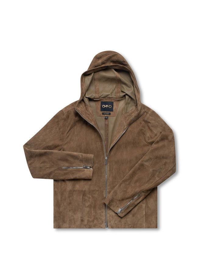Hooded Suede Jacket-0