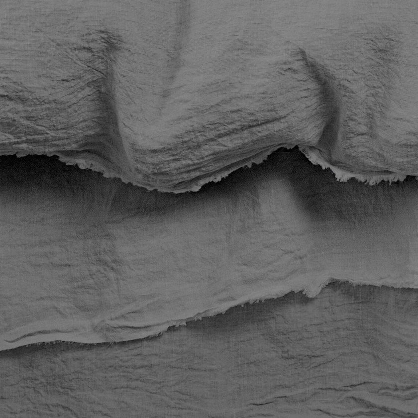 Raw Edged Light Grey - 100% Pure Linen | Linen Cotton Mix | 3 Piece Duvet Cover Set | 4 Piece Sheet Set | Handmade | Pre-washed | Soft-2