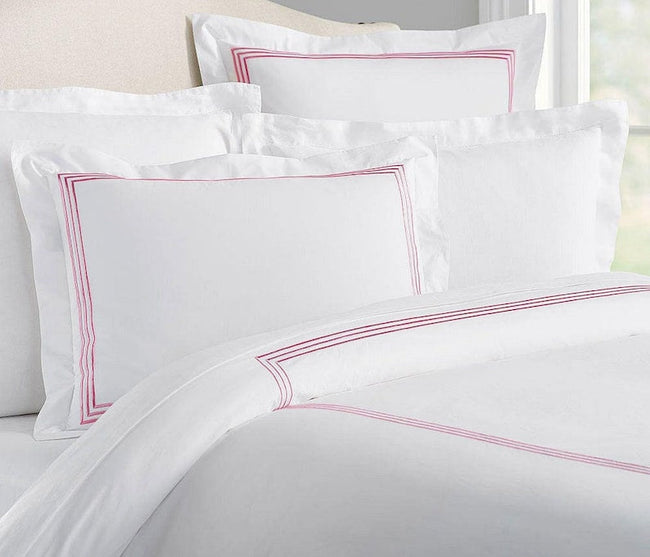 Lines - Linen Cotton Embroidered Edge Duvet Cover Sets