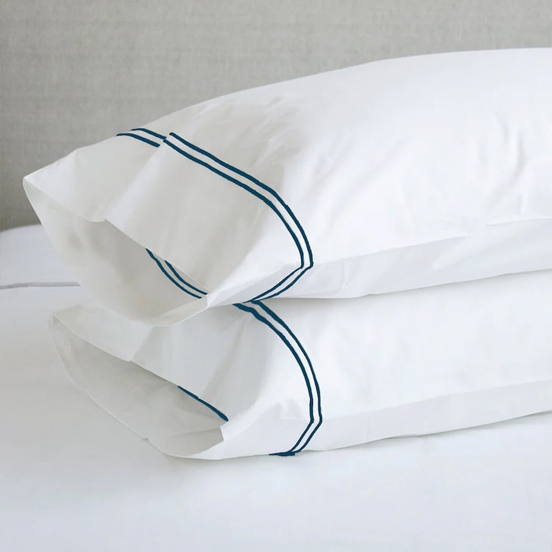 Tracks - Pure Linen Embroidered Edge Duvet Cover Sets-1