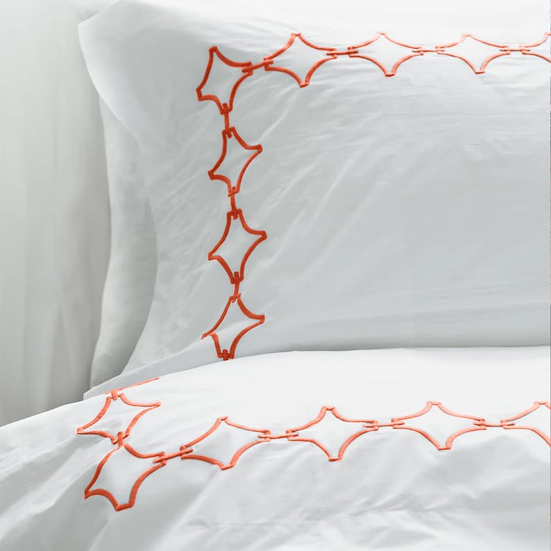 Links - Pure Linen Embroidered Edge Duvet Cover Sets-4